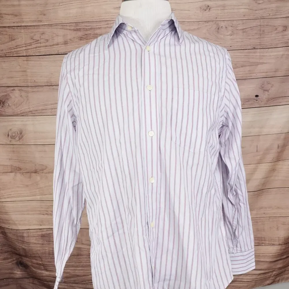 BANANA REPUBLIC CLASSIC FIT STRIPED BUTTON DOWN SHIRT MENS SIZE M 15-15.5‎